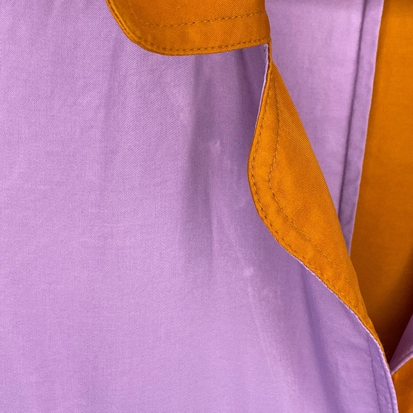 Farm Rio for Anthropologie Puff Sleeve Button Down Women’s M Color Block - Picture 13 of 16
